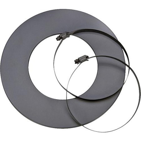 Rosace avec collier de serrage gris