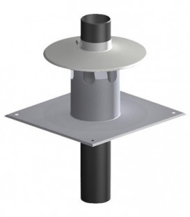 Systeme gaz echappement plastique Set embouchure 3 - DN 80/125