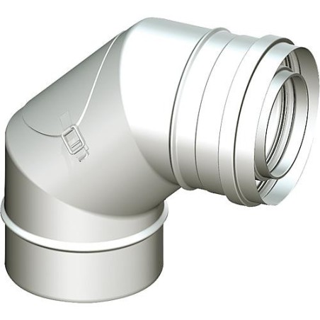 Systeme gaz echappement plastique WS Coude revision 87°, DN 80/125