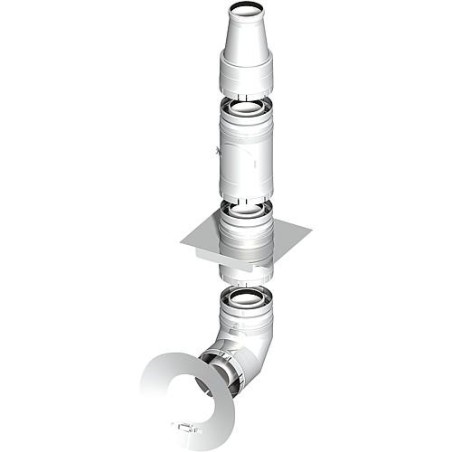 Systeme gaz d'echappement plastique Kit base 5 - DN 080/125