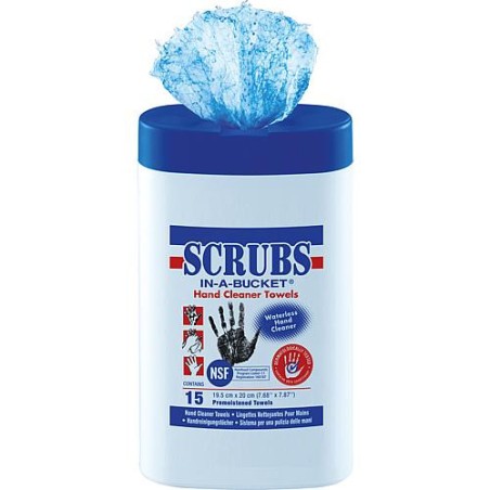 Chiffons de nettoyage humides Scrubs Boite de 15 lingettes