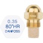 Gicleur Danfoss 0,42/80°HR laiton tête ronde
