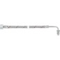 Flexible de bruleur fioul avec ecrou-raccord 3/8", coude avec nipple amovible 1/4" et bicone 1250 mm"