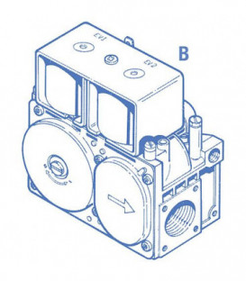 Soupape combinee gaz TANDEM 830 220/240 V - 50 Hz Ref. 0.830.040