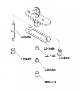 Ecrou pour fixation d element thermique convient pour 140/145/1507158/160 Ref. 0.974.036