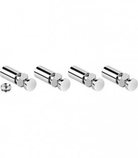 Fixation pour radiateur SDB type Jessika avec raccord milieu chromé