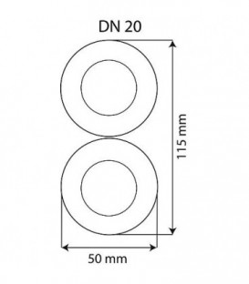 Flexible solaire 2 in 2 DN 20, couronne 15m avec isolation et cable de capteur