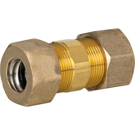 raccord pour tube à spirale accouplement DN25 x DN25 , laiton avec joint graphite Haute T°