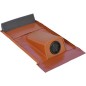 Passage tubulaire solaire type Ton Plaque plomb avec douille EPDM diam. 20-65mm, rouge, 2 pcs