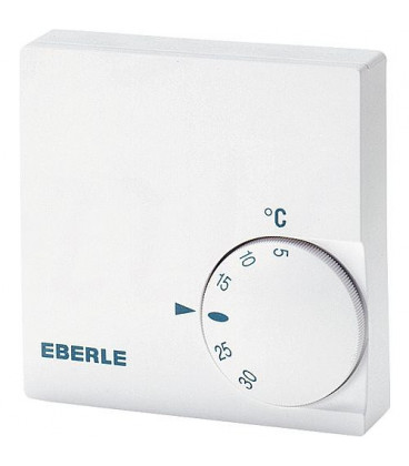 Thermostat d'ambiance Eberle RTR-E 6124 230V 50/60 Hz blanc pur - 75x75x25,5 mm