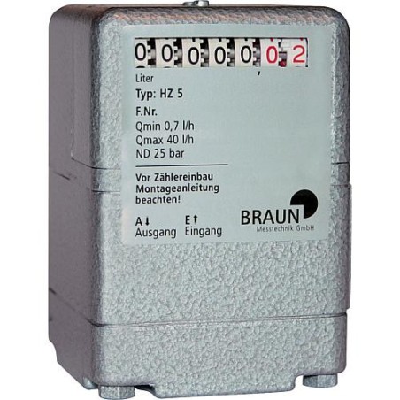 Braun compteur fioul HZ 5 0,7-40 l/h - DN6 (1/8") pour tous types bruleurs