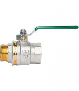 Robinet spherique ASTER male/fem 1 1/2" certifie DVGW avec levier en acier vert