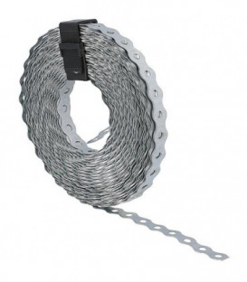 Bande perforée ondulée acier zingué, largeur: 17 mm, rouleau: 10 m