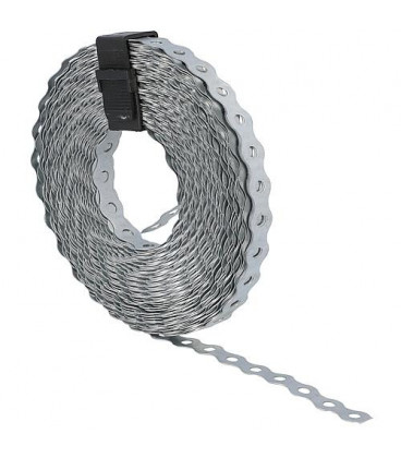 Bande perforée ondulée acier zingué, largeur: 12 mm rouleau: 10 m