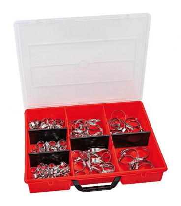 assortiment de colliers W4 inox, 105 pieces