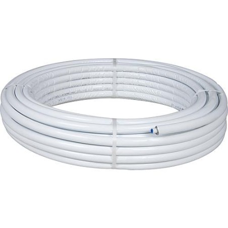 Tube multicouche 16 x 2 mm, couronne de 50 m isolation 10mm, gris