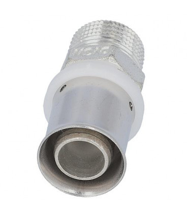 Raccord a sertir pour tube multicouche, transition male, etame, 20x2mm - 3/4"