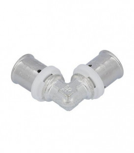Raccord a sertir pour tube multicouche, coude 90°, etame 16x2 - 16x2mm