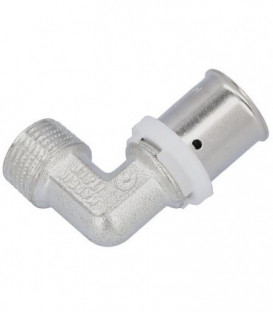Raccord a sertir pour tube multicouche, coude transition male, etame, 32x3mm - 1"