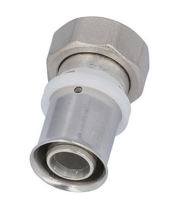 Raccord a sertir pour tube multicouche, raccord a vis joint plat, etame, 26x3 - 1" femelle *BG*