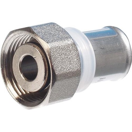 Raccord a sertir p. multi TH Raccord a vis a sertir + eurocone 16x2 - 3/4" Laiton nicklé