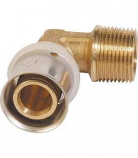 Raccord à sertir p. multicouche contour TH, coude fileté mâle 50x4,0mm - 11/2""