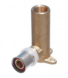 Raccord a sertir p. multicouche Coude mural long, contour TH 16x2 - 1/2'' - filet fem, 78 mm