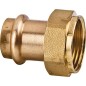 Viega Raccord Sanpress contour V 18x1`` en bronze, joint plat
