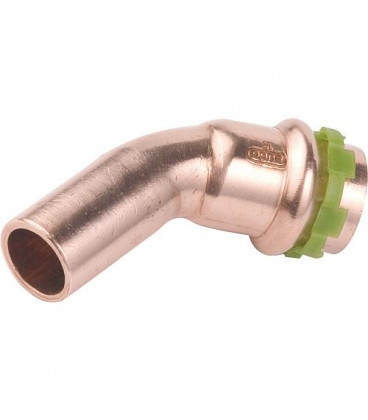 Raccord a sertir en cuivre contour V, coude 45°, fem/male VC5040 16 mm
