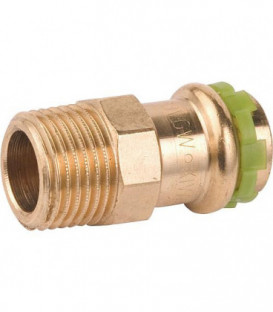 Raccord a sertir bronze contour V, nipple de transition male, 42x1 1/4 P 4243 G