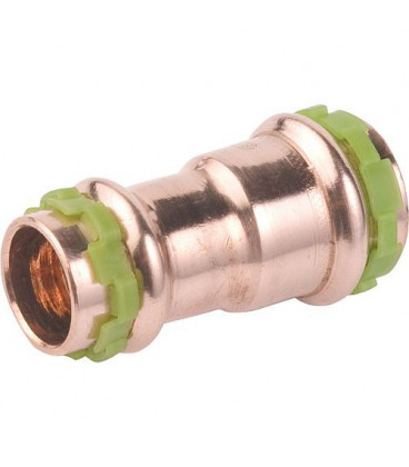 Raccord a sertir en cuivre contour V, manchon de reduction, fem/fem, VC5240 22 x 16 mm