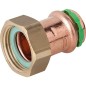 Rac. a sertir cuivre contour V demi raccord avec douille a sertir, 22mmx1", VC5359 *BG*