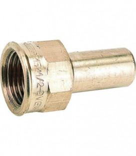 Raccord a sertir bronze, contour V, manchon femelle P 4281 G 28x3/4