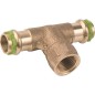 Raccord a sertir en bronze contour V, pc en T - femelle VC4130G - 14mm x 1/2"