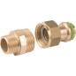 Raccord a sertir en bronze contour V, raccord visse male joint plat, P 4331 G 12x3/8
