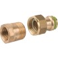 Raccord a sertir en bronze contour V, raccord visse fem joint plat P 4330 G 42x1 1/2