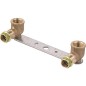Rac. a sertir bronze contour V Plaque de montage rectiligne P 4977 15x1/2x150