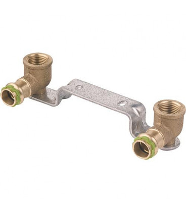 Rac. a sertir bronze contour V Plaque de montage contre-coudée P 4976 15x1/2x150