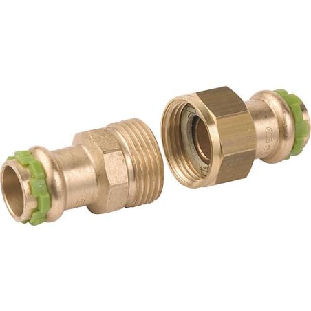 Raccord a sertir en bronze Contour V, raccord visse joint plat P 4330 diam. 18 mm