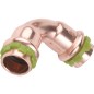 Pack Raccords a sertir SUDO 15 mm - cuivre avec contour sertissage V