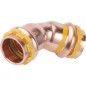Raccord à sertir en cuivre gaz coude 45° fem/fem, diam. 35 mm PG 5041 Gaz, contour V