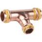 Raccord a sertir en cuivre gaz T reduit 42x35x42 PG 5130 Gaz contour V
