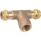 Raccord a sertir en bronze gaz Piece en T avec filet fem 15x1/2x15, PG 4130G Gaz contour V