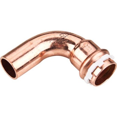Raccord a sertir solaire cuivre Coude 90°, 22 mm, fem/male Type VCS 5001, contour V