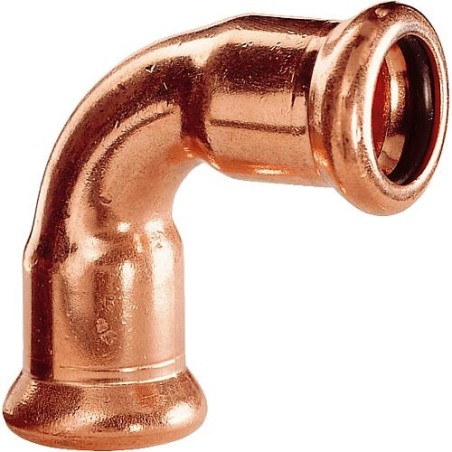 Raccord a sertir en cuivre Coude 90° fem/fem diam. 28 mm Type 7002A contour M