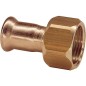 Raccord a sertir en bronze contour M demi raccord a vis 35x11/2" *BG* Type 6359, joint plat WG907