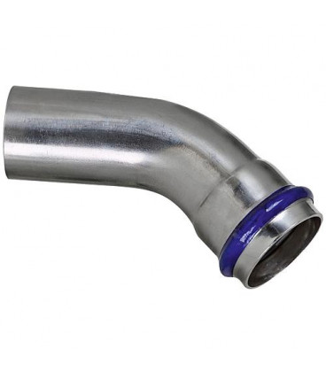 Raccord a sertir inox contour V coude 45° (femxmale) 42 mm