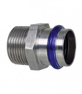 Raccord a sertir inox contour V manchon de transition male 18 mm x DN 15 (1/2")