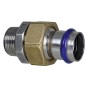 Raccord a sertir inox contour V raccord passage intégral male joint plat, 15 mm x DN 20 (3/4")