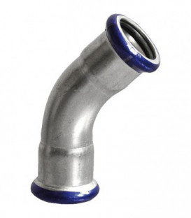 Raccord a sertir en inox Coude 45° - fem/fem DN 88,9 contour M
